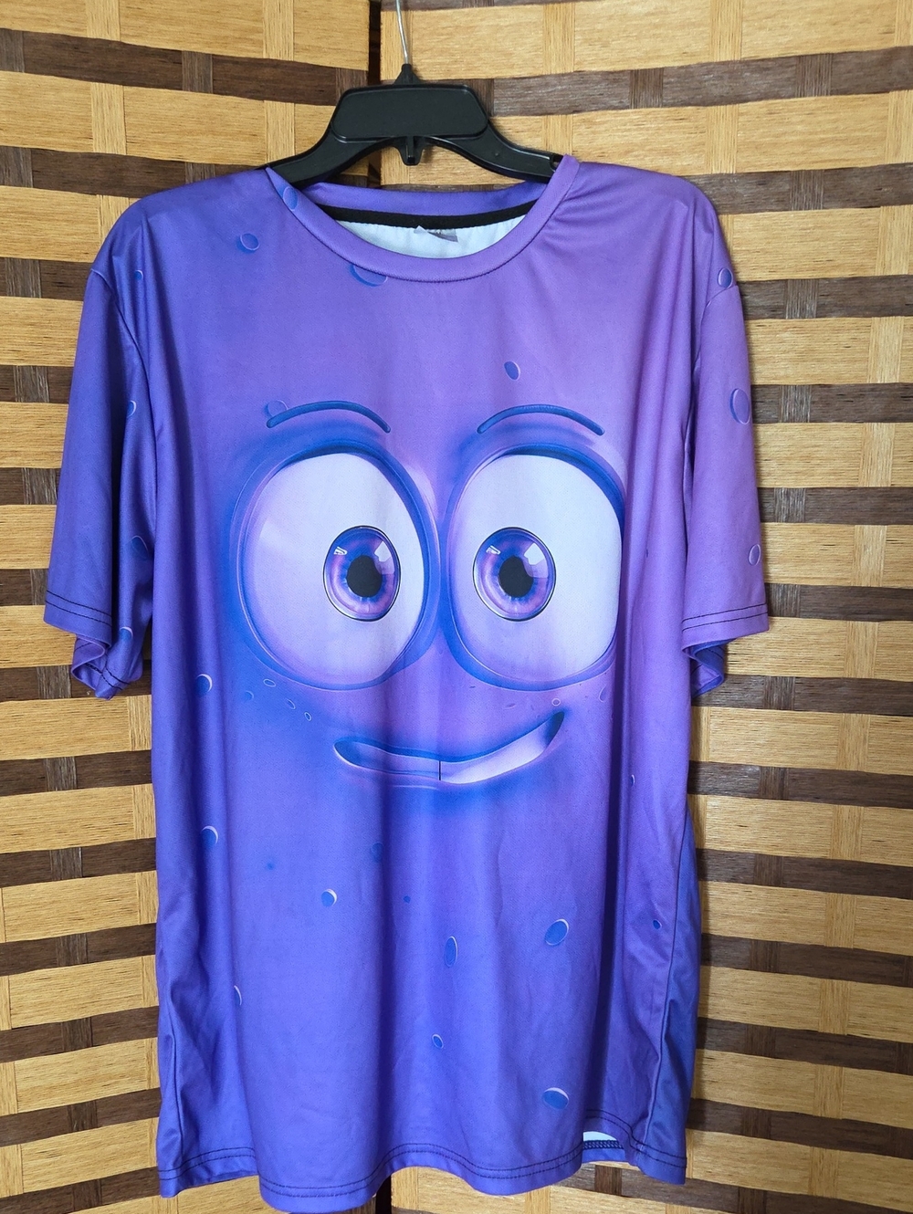 Purple Cartoon Face Graphic Tee
